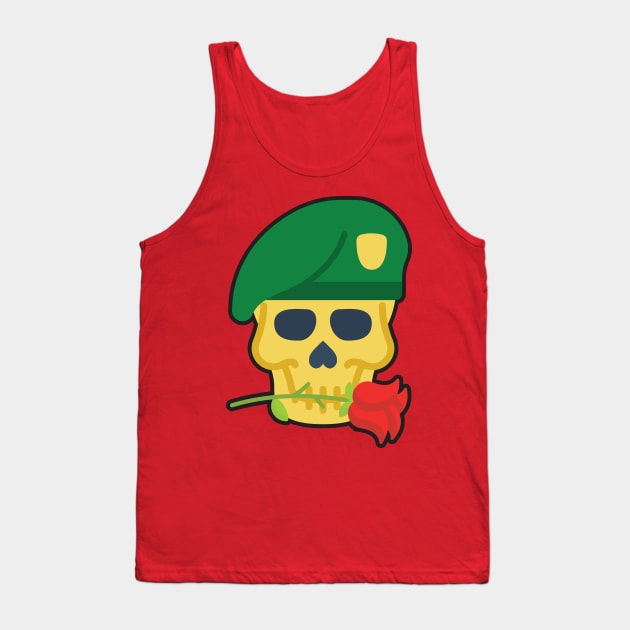 Soldier Sugar Skull Tank Top by shultcreative